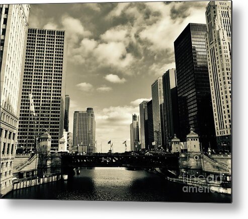 Chicago Metal Print featuring the photograph Chicago River by Dennis Richardson