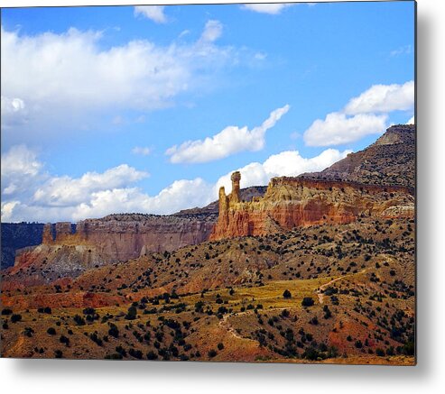 Ghost Ranch Metal Print featuring the photograph Chimney Rock Ghost Ranch New Mexico by Kurt Van Wagner