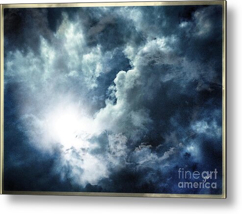 Sky Metal Print featuring the photograph Chink of light - Spiraglio di luce by - Zedi -