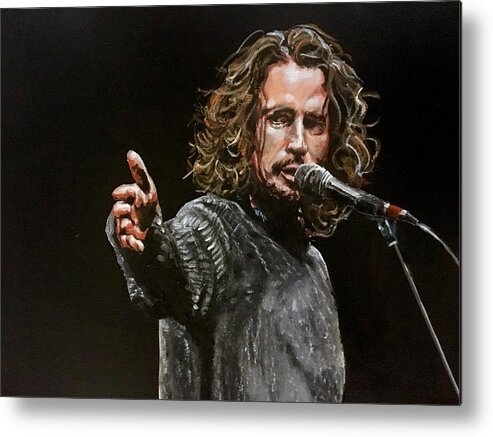 Chris Cornell Metal Print featuring the painting Chris Cornell by Joel Tesch