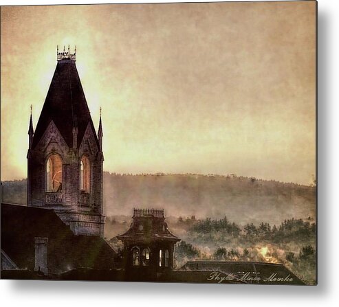 Church Metal Print featuring the photograph Church Steeple 4 for Cup by Phyllis Meinke