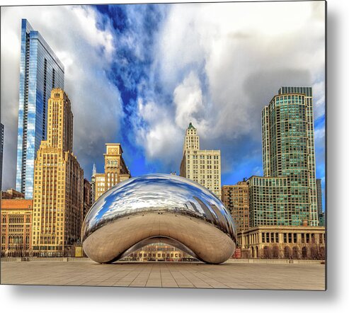Bean Metal Print featuring the photograph Cloud Gate @ Millenium Park Chicago by Peter Ciro
