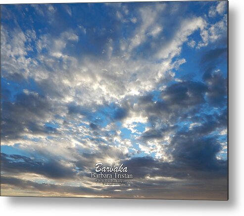 11/08/15 Sunday Metal Print featuring the photograph Clouds #4049 by Barbara Tristan