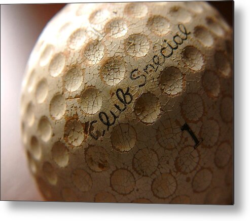 Antique Golf Ball Metal Print featuring the photograph Club Special by Thomas Pipia