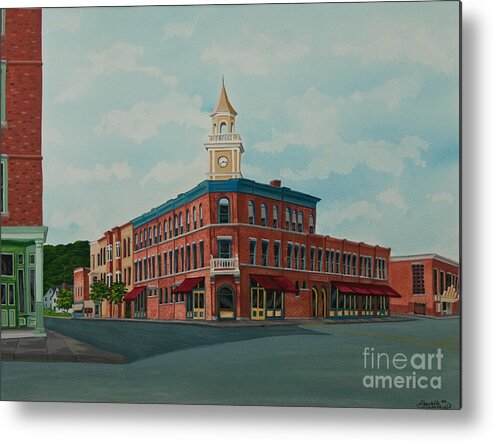 Colgate Book Store Metal Print featuring the painting Colgate Bookstore by Charlotte Blanchard