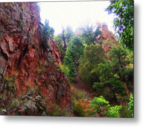 Home Decor Metal Print featuring the painting Colorado Springs area Digital Oil #18 by Flees Photos