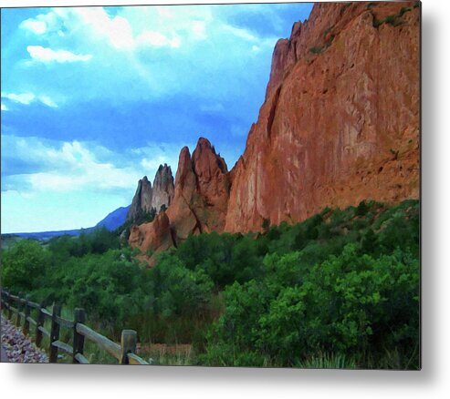 Home Decor Metal Print featuring the painting Colorado Springs area Digital Oil #65 by Flees Photos