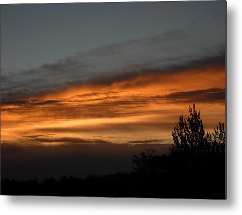 Dawn Metal Print featuring the photograph Colorful Clouds in Dawn sky by Kent Lorentzen