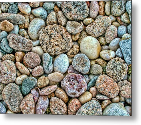 Stones Metal Print featuring the photograph Colorful Rocks by Cathy Kovarik
