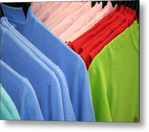 Design Of T Shirts In Store Metal Print featuring the photograph Colortzs one by Leo Malboeuf
