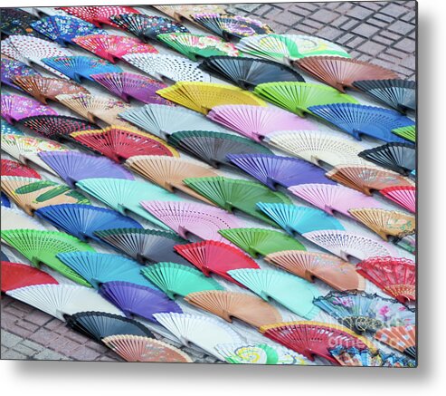 Almucar Metal Print featuring the photograph Colourful fans by Rod Jones