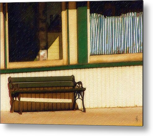 Bench Metal Print featuring the photograph Come Sit a Spell by Sandy MacGowan