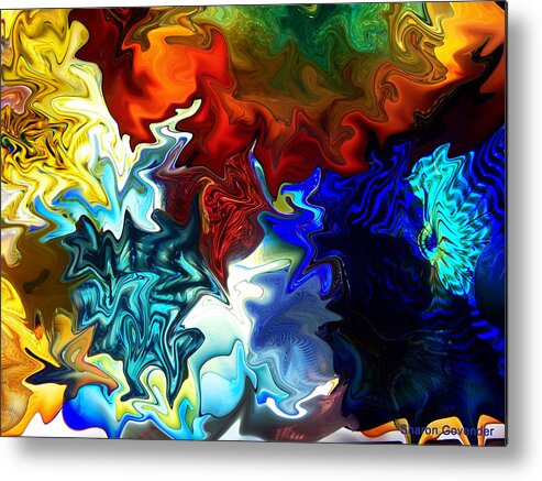 Digital Art Metal Print featuring the digital art Cool and Warm by Vijay Sharon Govender