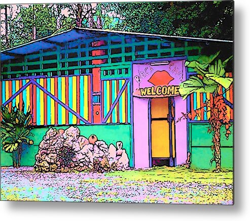 Costa Rica Metal Print featuring the photograph Costa RIca Dance Hall by Lisa Dunn