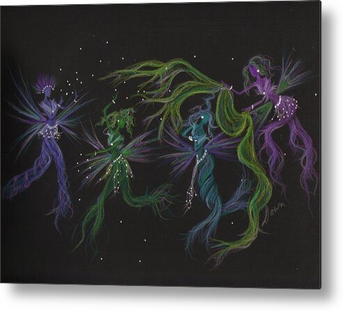 Fairies Metal Print featuring the drawing Costume Malfunction by Dawn Fairies