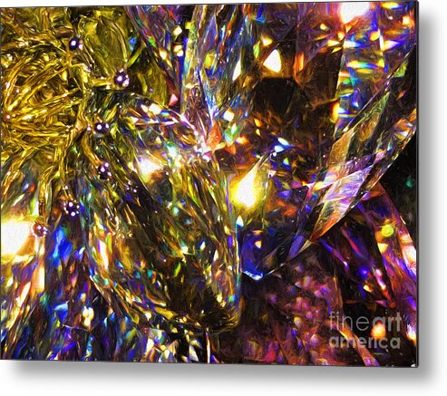 Crystal Abstract Metal Print featuring the digital art Crystal Abstract by Kasia Bitner