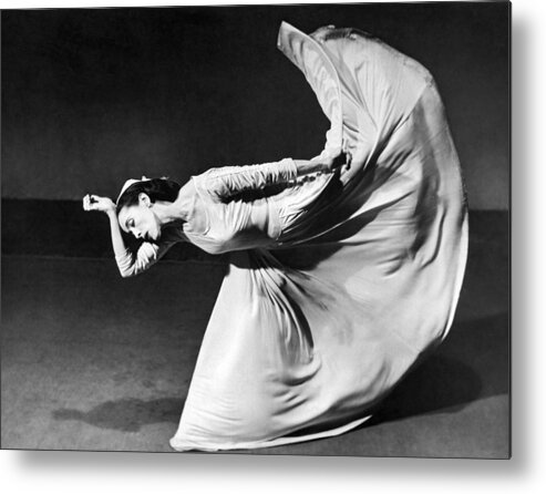 1 Person Metal Print featuring the photograph Dancer Martha Graham by Underwood Archives