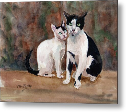 Cats Metal Print featuring the painting Deano and Sparky by Mimi Boothby