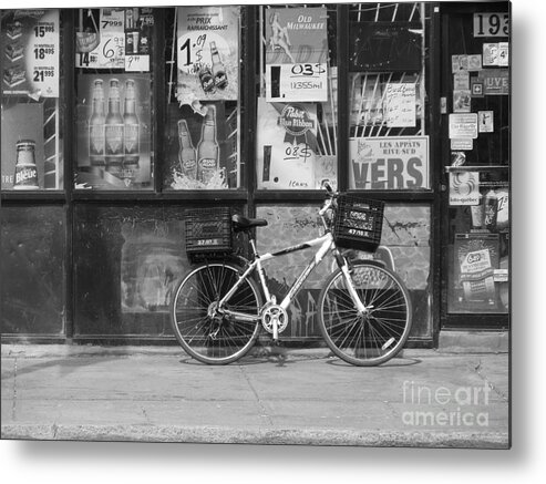 Montreal Metal Print featuring the photograph Depanneur Bike by Reb Frost