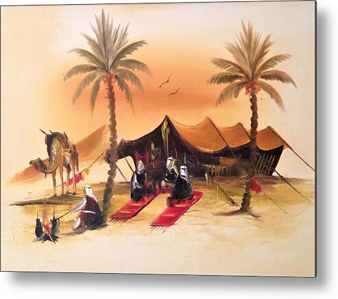  Metal Print featuring the painting Desert Delights by Al Felki