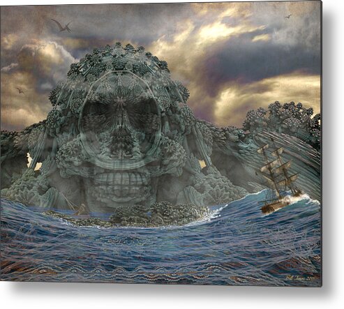 Skull Metal Print featuring the digital art Devil's Island by Bill Jonas