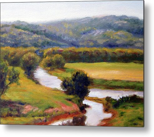 Riverscape Metal Print featuring the painting Diversion by Marie Witte