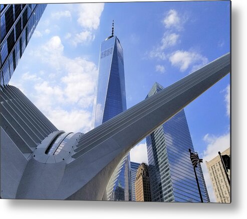 911 Metal Print featuring the photograph Dove of Peace at One World Trade Center by Judith Rhue