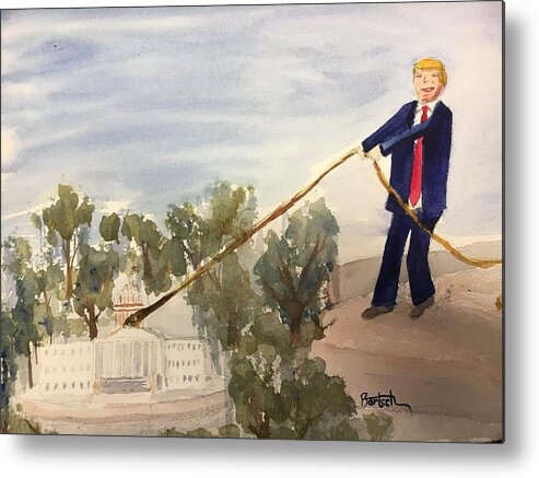 President Metal Print featuring the painting Draining the Swamp by David Bartsch