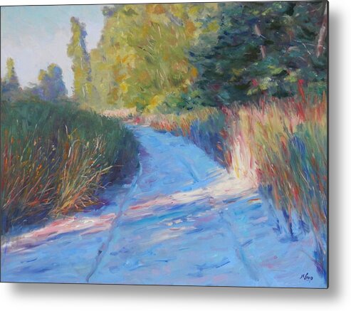 Impressionist Metal Print featuring the painting Dune Buggy Path by Michael Camp