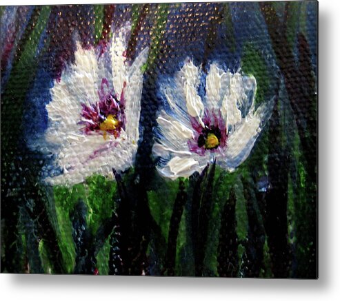 Flower Metal Print featuring the painting Duo by Janice Nabors Raiteri