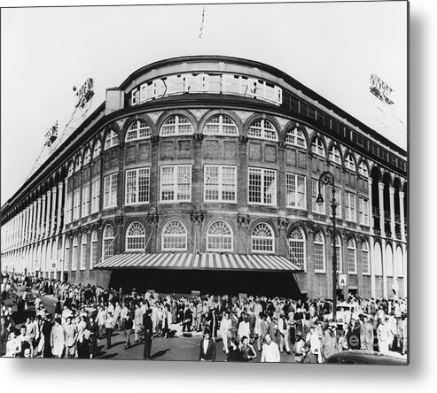 Historic Metal Print featuring the photograph Ebbets Field, Brooklyn, Nyc by Photo Researchers