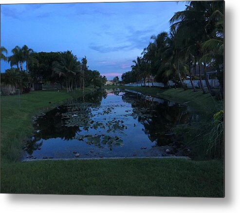 Canal Metal Print featuring the photograph Eerie Canal by Val Oconnor