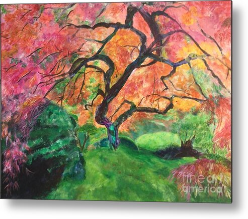 Tree Metal Print featuring the painting Embrace by Kate Conaboy