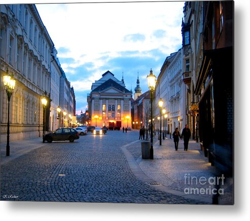 Prague Metal Print featuring the photograph Evening in Old Town by Keiko Richter