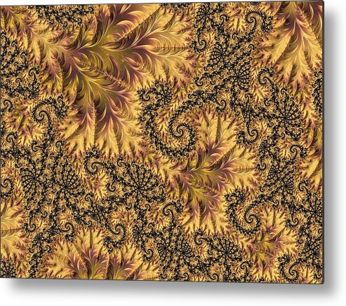 Fractal Tapestry Metal Print featuring the digital art Faerie Forest Floor II by Susan Maxwell Schmidt