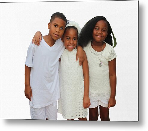 Kids Metal Print featuring the photograph Family Love by Audrey Robillard