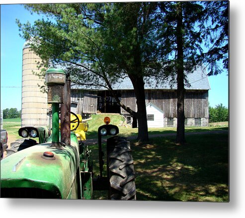 Landscape Metal Print featuring the photograph Farm Work by Todd Zabel
