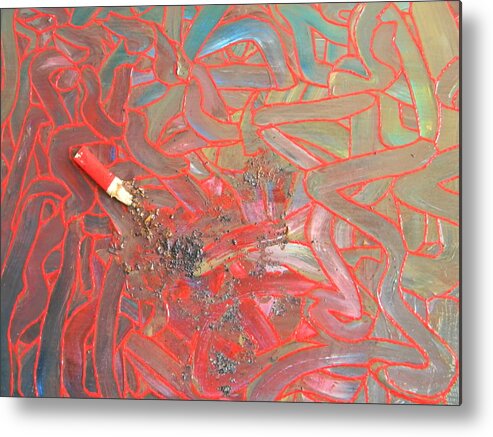 Finger Painting Metal Print featuring the painting Finger Painting by Marwan George Khoury