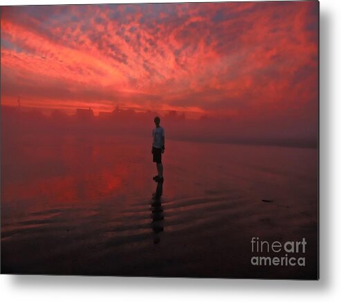 Marcia Lee Jones Metal Print featuring the photograph Fire And Fog by Marcia Lee Jones