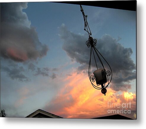 Porch Metal Print featuring the photograph Fire in the Clouds by Cindy Schneider