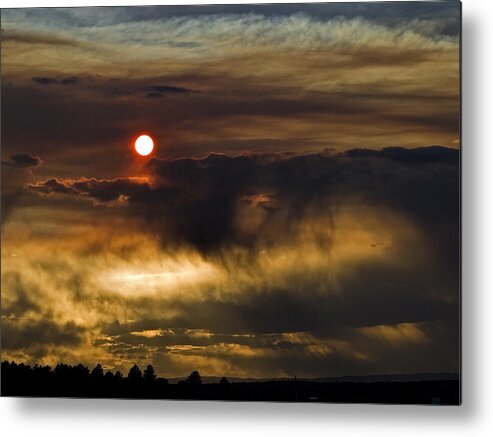 Sunset Metal Print featuring the photograph Fire in the Sky by Alana Thrower