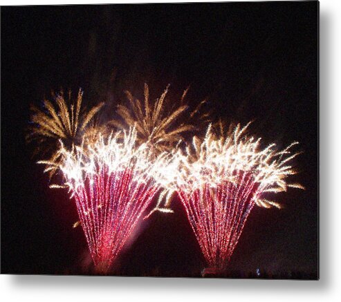Canada Metal Print featuring the photograph Fire Works Show Stippled Paint 7 Canada by Dawn Hay