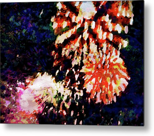 Fireworks Metal Print featuring the painting Fireworks 2 by Joan Reese