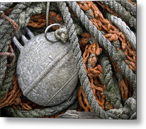 Fishing Metal Print featuring the photograph Float and Fishing Nets by Carol Leigh