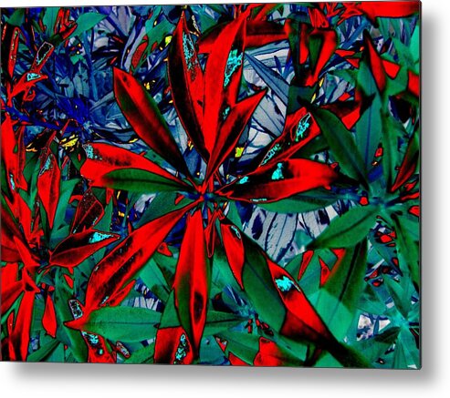 Flora Metal Print featuring the digital art Flora Afire by Tim Allen