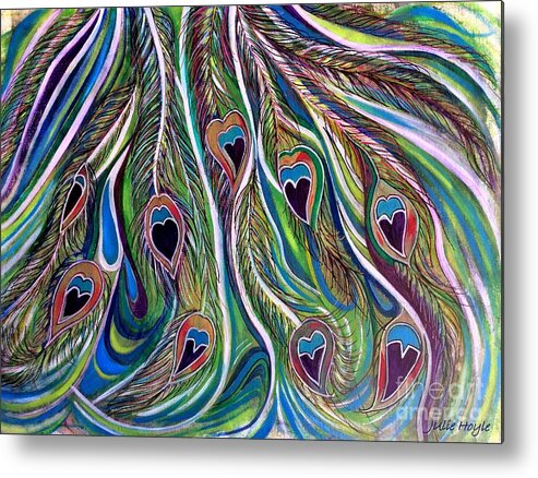 Julie Hoyle Metal Print featuring the painting Flow of Grace by Julie Hoyle