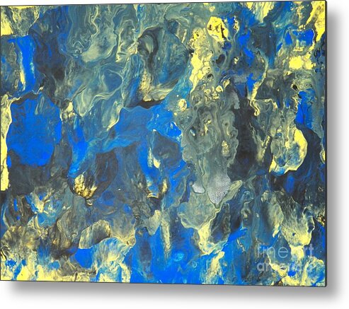Abstract Metal Print featuring the painting Flowers in the Sky by Corinne Elizabeth Cowherd