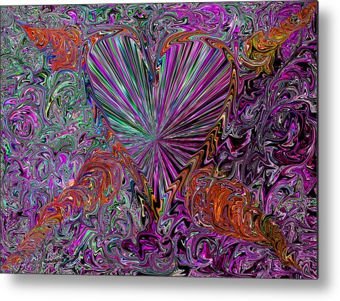  Metal Print featuring the digital art followed   Your  love     to the depth of infinity - by Kenneth James