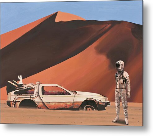 Astronaut Metal Print featuring the painting Forgotten Time Machine by Scott Listfield