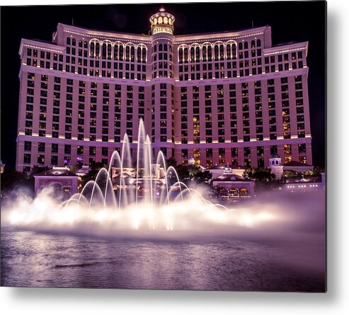 Las Vegas Metal Print featuring the photograph Fountains of Bellagio by Lev Kaytsner
